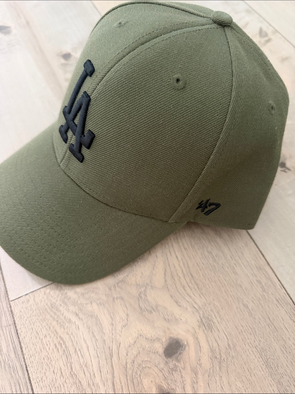 47 Brand LA Logo Olive Green Baseball Cap - Picture 2 of 5